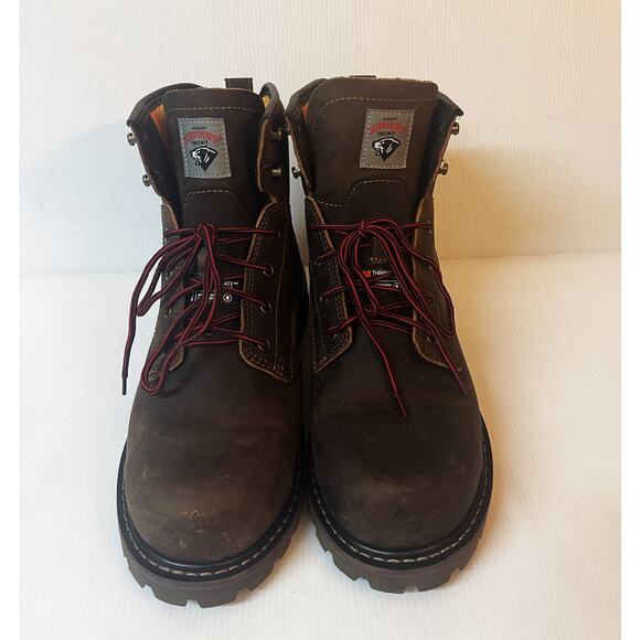 Herman Survivors Dover Steel Toe Leather Work Boots Mens Size US M 12, F2413-18 - Picture 2 of 8